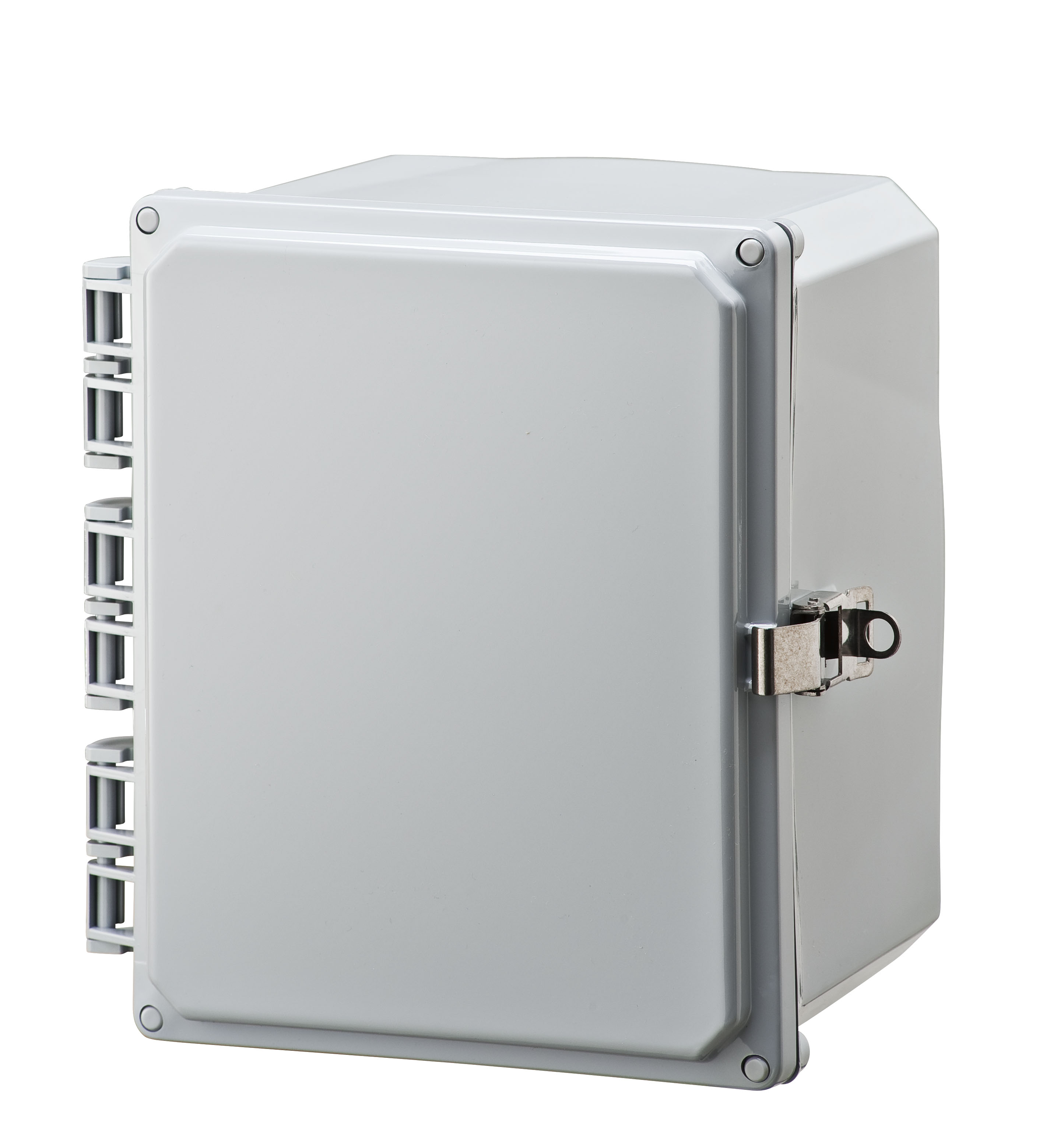 Integra Wallmount Enclosure; 10" x 8" x 6"; Polycarbonate; Solid Cover; Hinge Connection; NEMA 4X